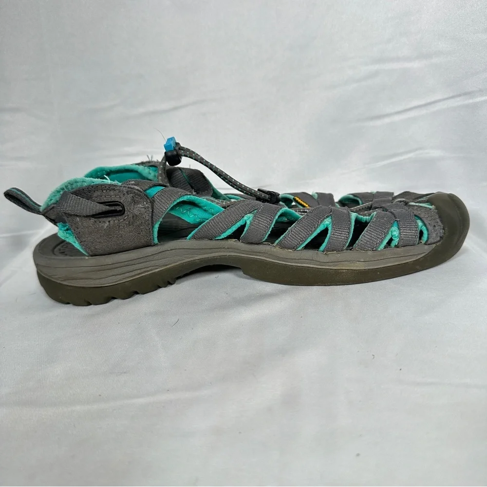 KEEN Whisper Women’s 8.5 Gray Teal Waterproof Hiking Sandals Closed Toe Gorpcore - Picture 7 of 12